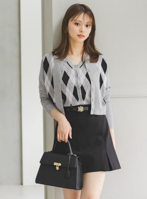 snidel （スナイデル）アーガイルカーディガン 25秋冬【SWNT254289