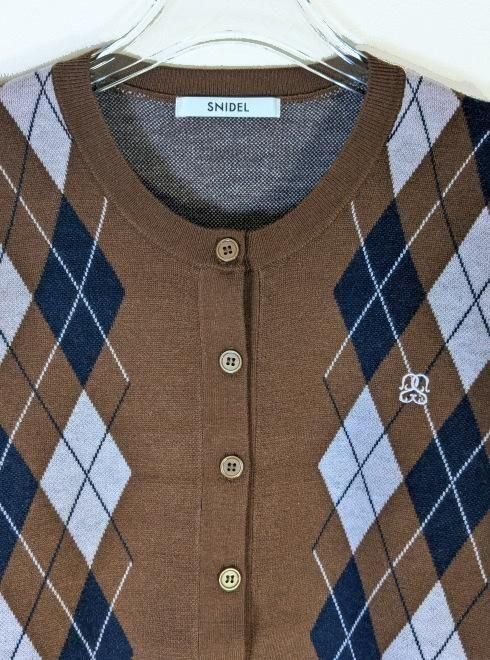 snidel （スナイデル）アーガイルカーディガン 25秋冬