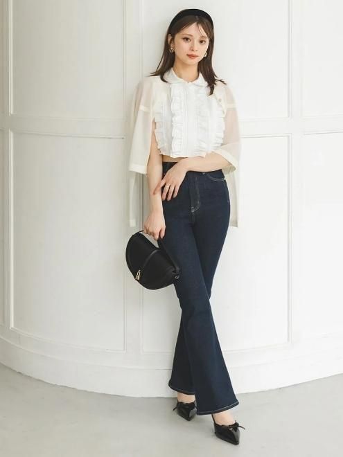 snidel （スナイデル）【STYLEUPPANTS】ハイウエストフレア 25秋冬