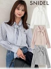 【9月11日に出品を停止します】スナイデル　ドットボウタイシャツワンピース SNIDEL ワンピース ドットボウタイシャツワンピース : ZOZOTOWN