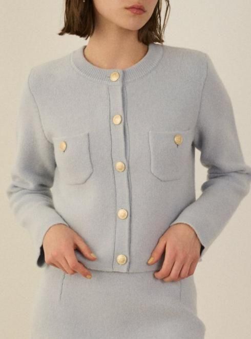 snidel （スナイデル）フォックスニットジャケット 25秋冬【SWNJ254097