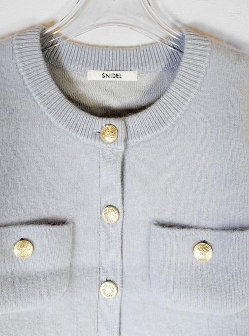 snidel （スナイデル）フォックスニットジャケット 25秋冬【SWNJ254097