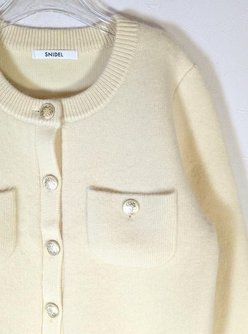 snidel （スナイデル）フォックスニットジャケット 25秋冬【SWNJ254097