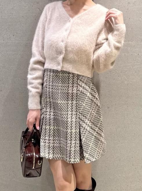 SNIDEL チェック柄フレアスカート スナイデル ロービングチェックスカート フレアスカート