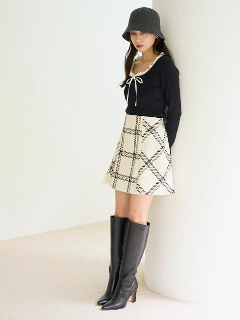 SNIDEL スナイデル　ロービングチェックミニスカート SNIDEL｜ロービングチェックミニスカート | Rakuten Fashion