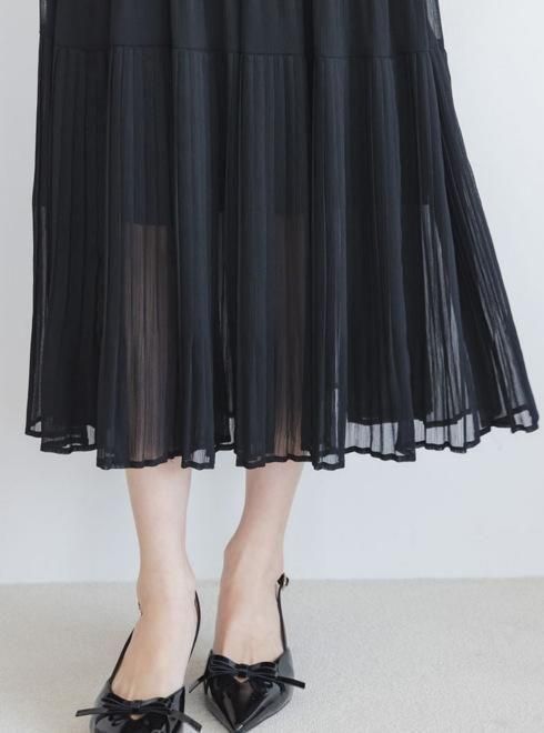 snidel （スナイデル）Sustainableシアープリーツウエストワンピース