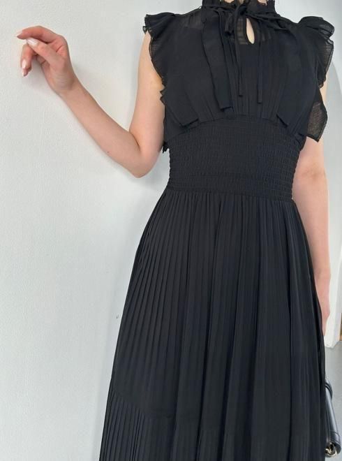 snidel （スナイデル）Sustainableシアープリーツウエストワンピース