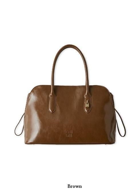 【新品未開封】snidel コットンショルダーブレードバッグ ブラウン SNIDEL（スナイデル）の「コットンショルダーブレードトート