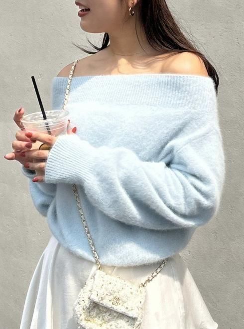 snidel （スナイデル）フォックスアルパカオフショルプルオーバー 25