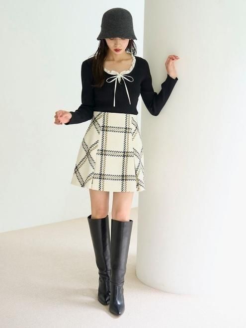 snidel （スナイデル）フリルドッキングニットプルオーバー 25