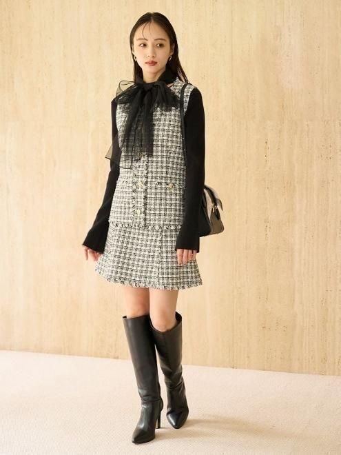 snidel （スナイデル）ツイードミニスカート 25秋冬【SWFS254267