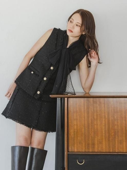 snidel （スナイデル）ツイードミニスカート 25秋冬【SWFS254267