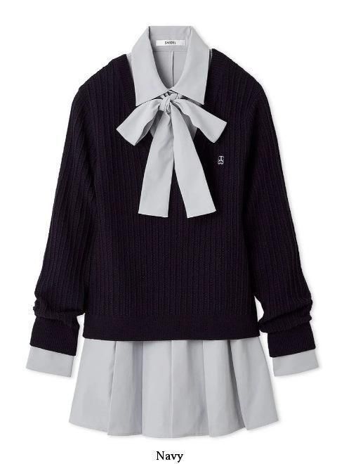snidel （スナイデル）シャツコンビチュニック 25秋冬予約【SWNT254231