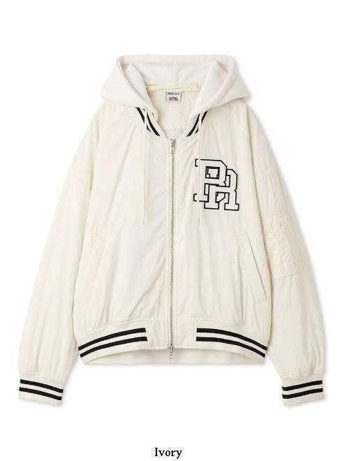 ⭐美品⭐PEARLYGATES⭐フード付きジャケット⭐白⭐M⭐ snidel （スナイデル）ナツメグコラボフード付きMA-1 25秋冬