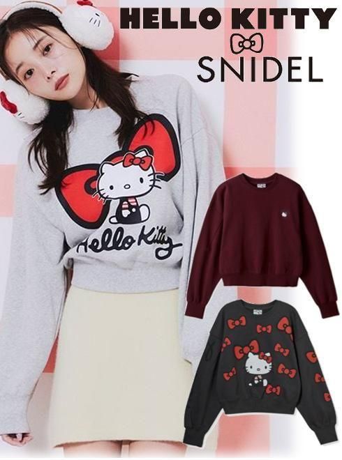 SNIDEL  スナイデルホーム ハローキティ スウェットプルオーバー HELLO KITTY】スウェットプルオーバー(カットソー＆Tシャツ