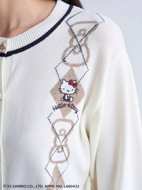 【新品・未開封】 SNIDEL  ハローキティ ニットカーディガン WEB限定カラーあり】【HELLO KITTY】ニットカーディガン(カーデ