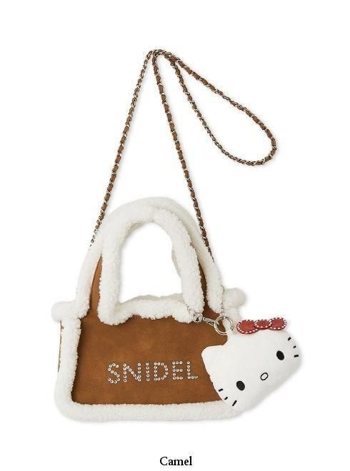 【新品】SNIDEL 　スナイデル　HELLO KITTYバッグ　キャメル snidel （スナイデル）【HELLO KITTY】 バッグ 25秋冬【SWGB254698