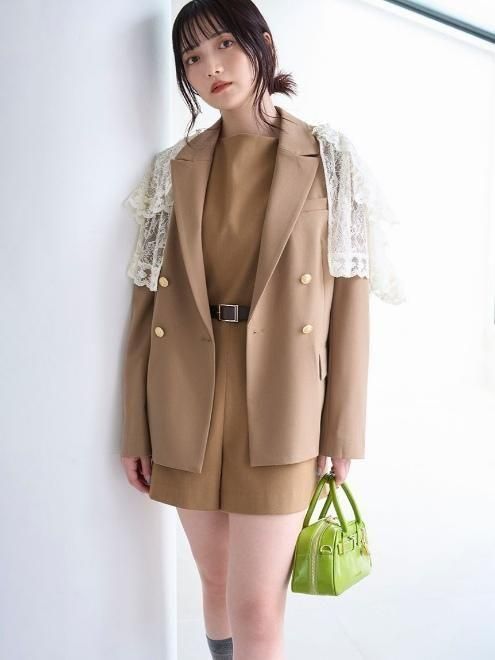 Lily Brown ベージュ ダブルブレストジャケット Lily Brown ベージュ ダブルブレストジャケット - メルカリ