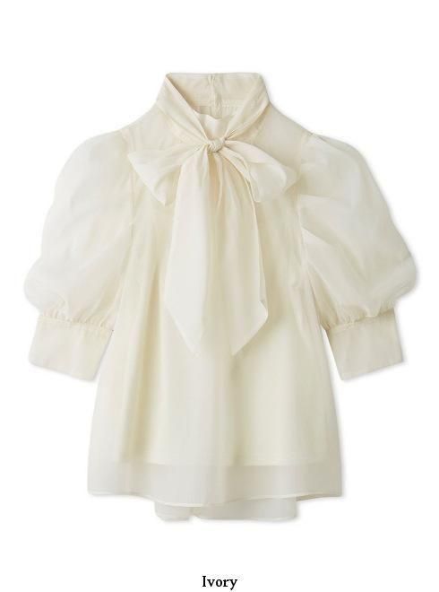 【タグ付き】ラグランオーガンザボウタイブラウス　LILY BROWN 楽天市場】【SALE／30%OFF】ラグランオーガンザボウタイブラウス
