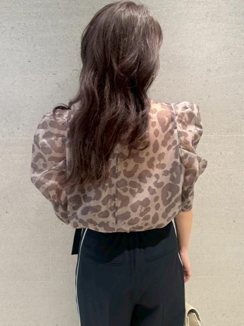 25SS 新品タグ★リリーブラウン ラグランオーガンザボウタイブラウス ドット 25SS 新品タグ☆リリーブラウン ラグランオーガンザボウタイ