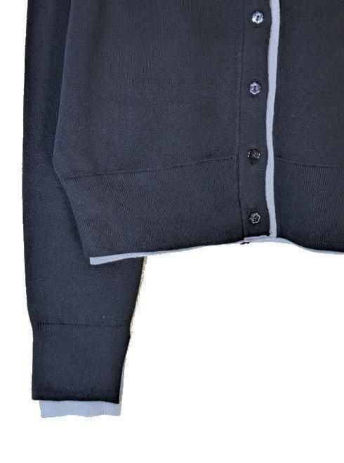 リリーブラウン カシミアブレンドレイヤードカーディガン ネイビー Lily Brown （リリーブラウン) カシミアブレンドレイヤード