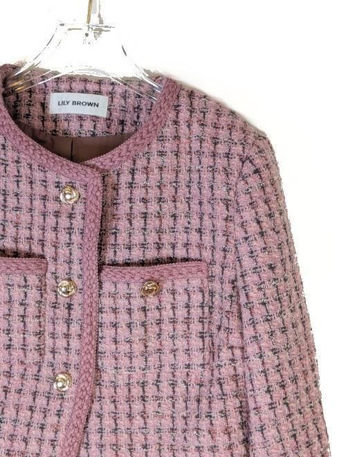 Lily Brown （リリーブラウン)ツイードジャケット 25秋冬【LWFJ254055