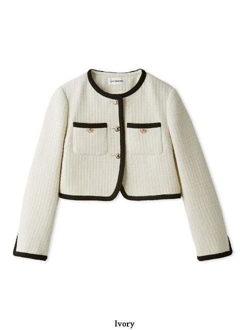 【新品タグ付】LILY BROWN ツイードジャケット Lily Brown （リリーブラウン)ツイードジャケット 25秋冬【LWFJ254055