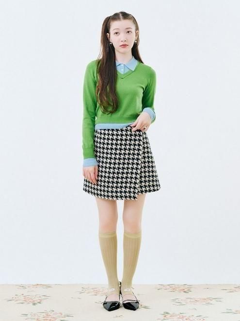 Lily Brown （リリーブラウン)ロービングチェックスカショ 25秋冬