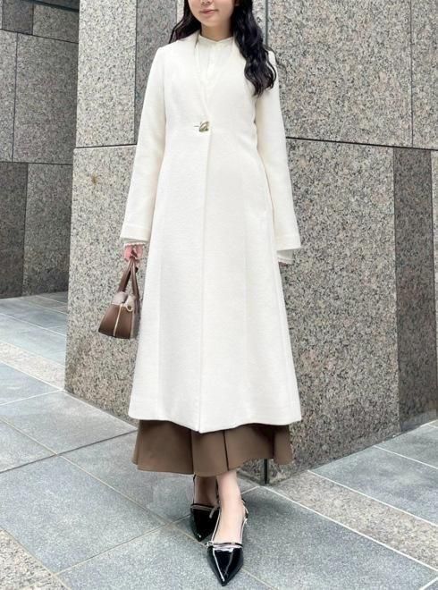 LILY BROWN ホワイト チェスターコート Lily Brown （リリーブラウン)チェスターコート 25秋冬【LWFC254121