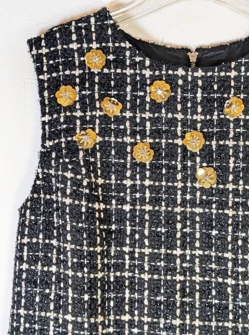 Lily Brown （リリーブラウン)ツイードビジューAラインミニ