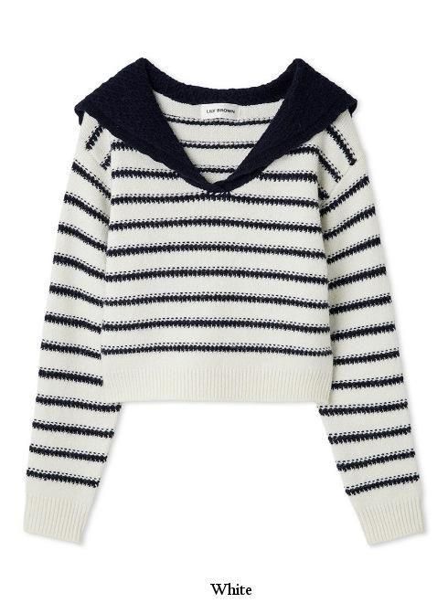 Lily Brown （リリーブラウン)セーラーカラーニットトップス 25秋冬