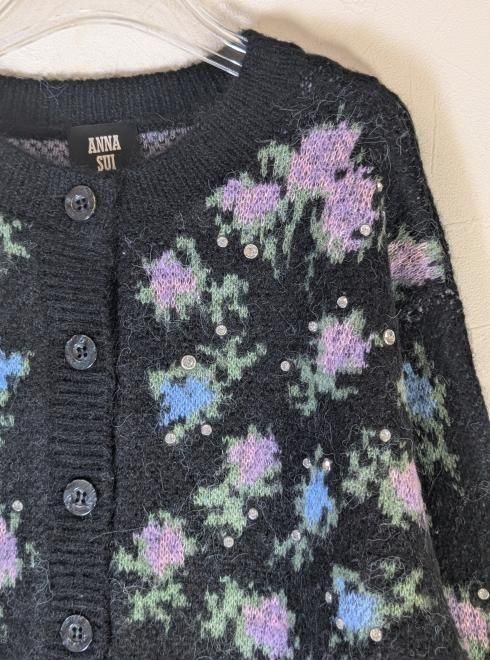 Lily Brown （リリーブラウン)【ANNASUI】ジャガードビジューニット