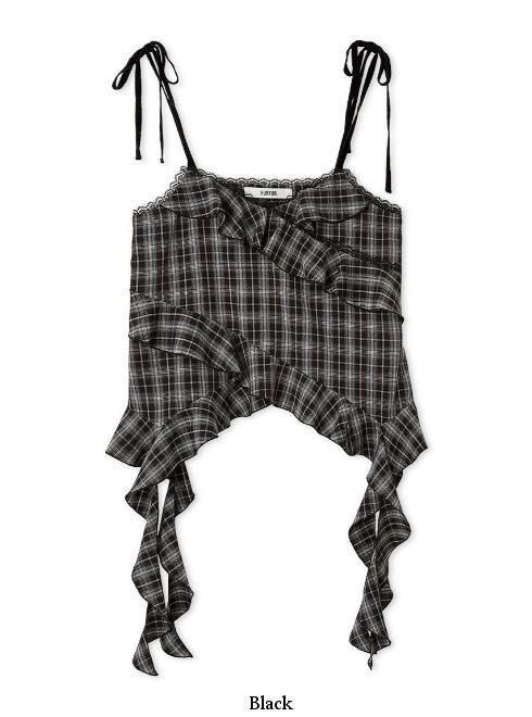 FURFUR ファーファー フリルキャミトップス ビスチェ FURFUR (ファーファー)フリルキャミトップス 25秋冬【RWFT254081