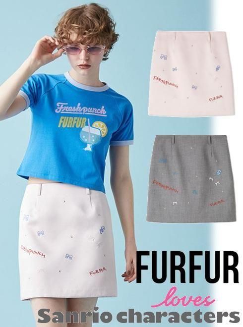 FURFUR フラワー パンチング レザー ライク スカート Amazon.co.jp: [ファーファー] フラワーパンチングレザーライク