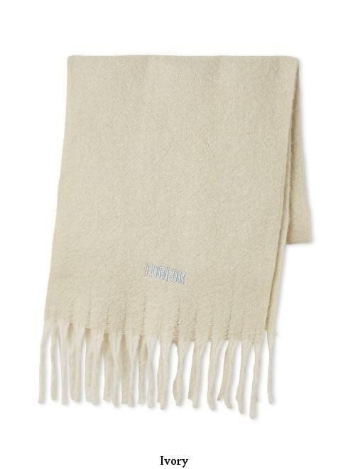 FURFUR (ファーファー)ロゴ刺繍フリンジストール 25秋冬