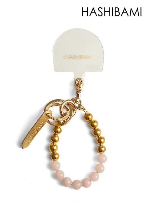 HASHIBAMI (ハシバミ)<br>オルビット 天然石 スマホハンドストラップ(ROSE QUARTZ)  25秋冬【Ha-2500-300-2】その他 