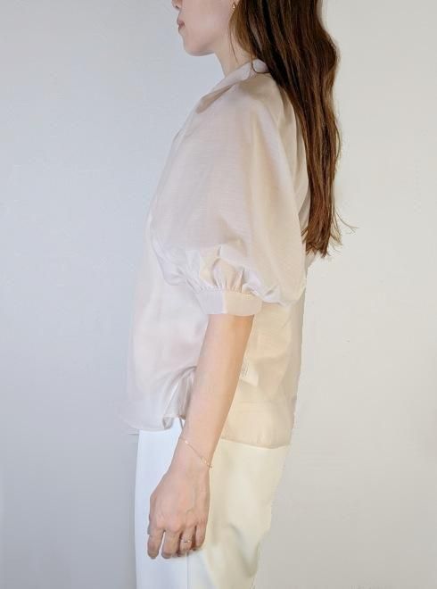 SNIDEL フリル付きパフスリーブブラウス CELFORD (セルフォード)衿付きパフスリーブブラウス 25秋冬