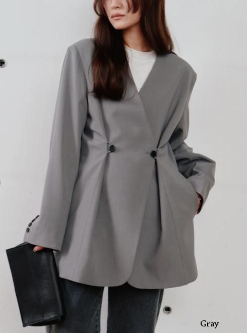 Hella(ヘラ)double button no collar jacket 26春夏予約【h261-03