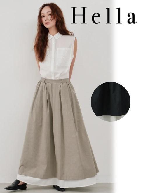 Hella(إ)<br>striped layered skirt  26ղͽh261-34ۥ󥰡ޥ ͽ : 2ܡ