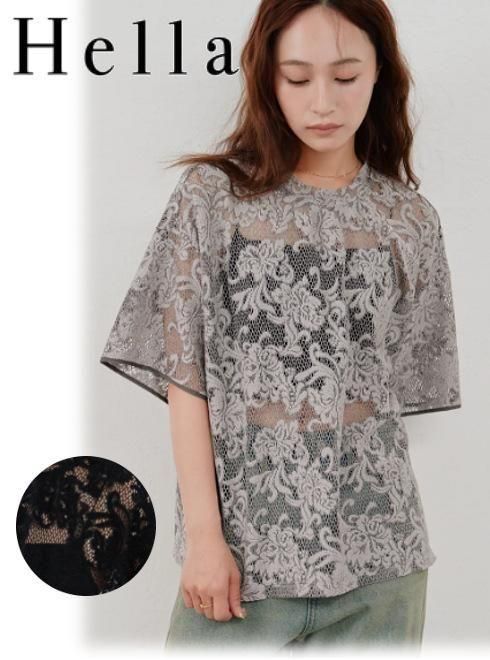 Hella(إ)<br>rascel lace harf sleeve top  26ղͽh261-17T ͽ : 3ܡ