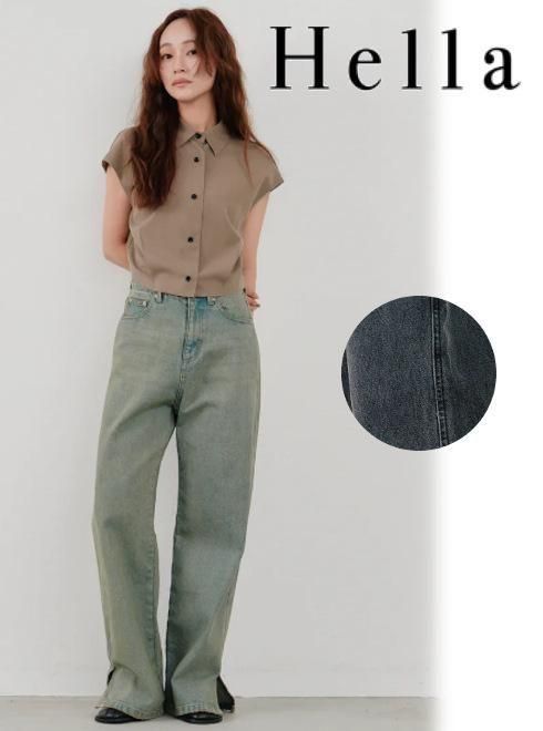 Hella(إ)<br>side hem slit denim  26ղͽh261-30ۥǥ˥ѥ ͽ : 4ܡ