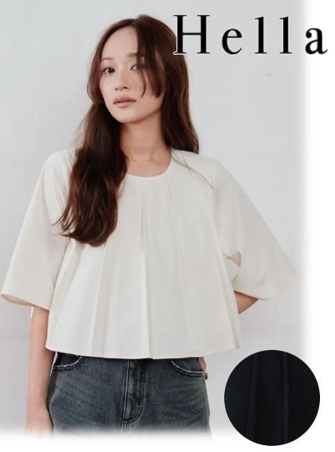 Hella(إ)<br>unbrella pleats cropped top  26ղͽh261-11ۥġ֥饦 ͽ : 5ܡ