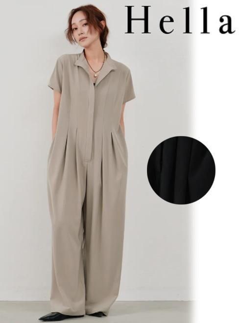 Hella(إ)<br>wide tuck jumpsuit  26ղͽh261-40ۥ륤󡦥ӥͥ ͽ : 5ܡ