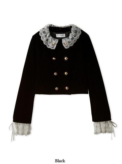LILY BROWN 正規品 WEB限定カラー】[L.B CANDY STOCK]シフォンリボンビジューニット
