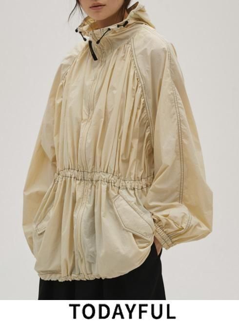 TODAYFUL (ȥǥե<br>Nylon Gather Blouson  26ղͽ12610203ۥ֥륾 ͽ : 3~