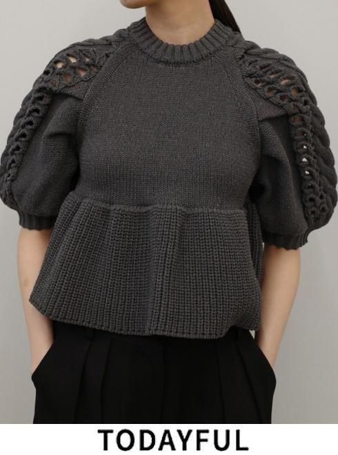 TODAYFUL (ȥǥե<br>Puffsleeve Knit Tops  26ղͽ12610528ۥåȥ ͽ : 3~