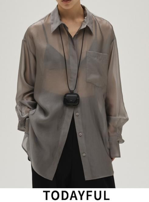 TODAYFUL (ȥǥե<br>Chambray Silky Shirts  26ղͽ12610427ۥ ͽ : 4~