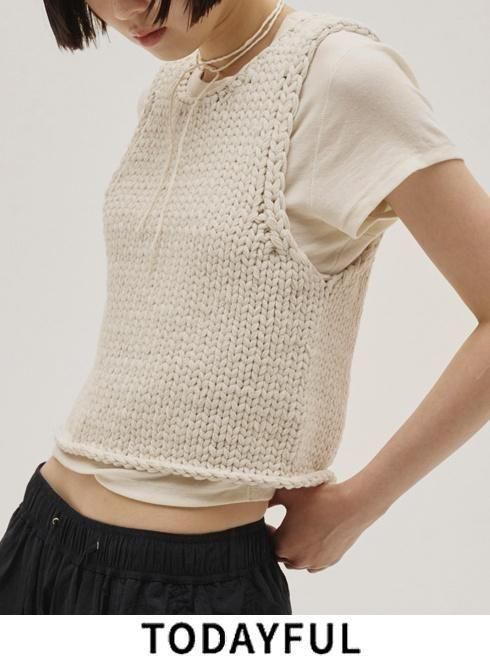 TODAYFUL (ȥǥե<br>Hand Knit Vest  26ղͽ12610512ۥ٥ ͽ : 5~