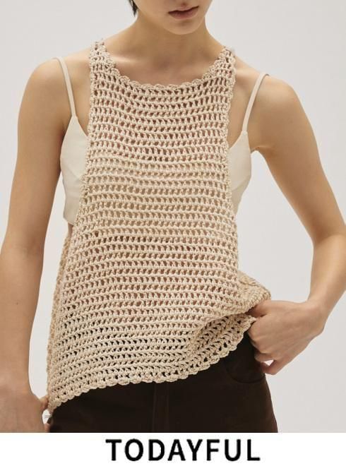 TODAYFUL (ȥǥե<br>Scallop Knit Tanktop  26ղͽ12610505ۥ󥯥ȥå ͽ : 5~