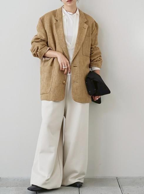 【TODAYFUL】Boyfriend Linen Jacket／36／BEG TODAYFUL(トゥデイフル) / Life's online store（ライフズ